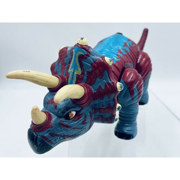 Trample the Triceratops Dinosaur Fisher Price Mattel Imaginext Walk & Roar 2006 - Picture 1 of 10